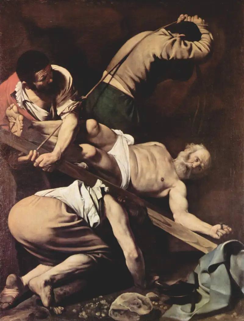 „Ukrzyżowanie św. Piotra” pędzla Caravaggia (1599)