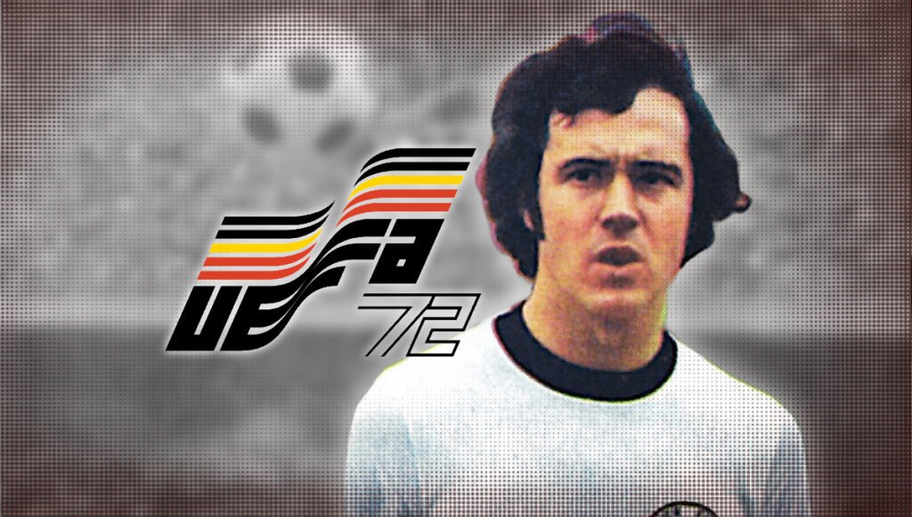 Franz Beckenbauer i logo EURO 1972