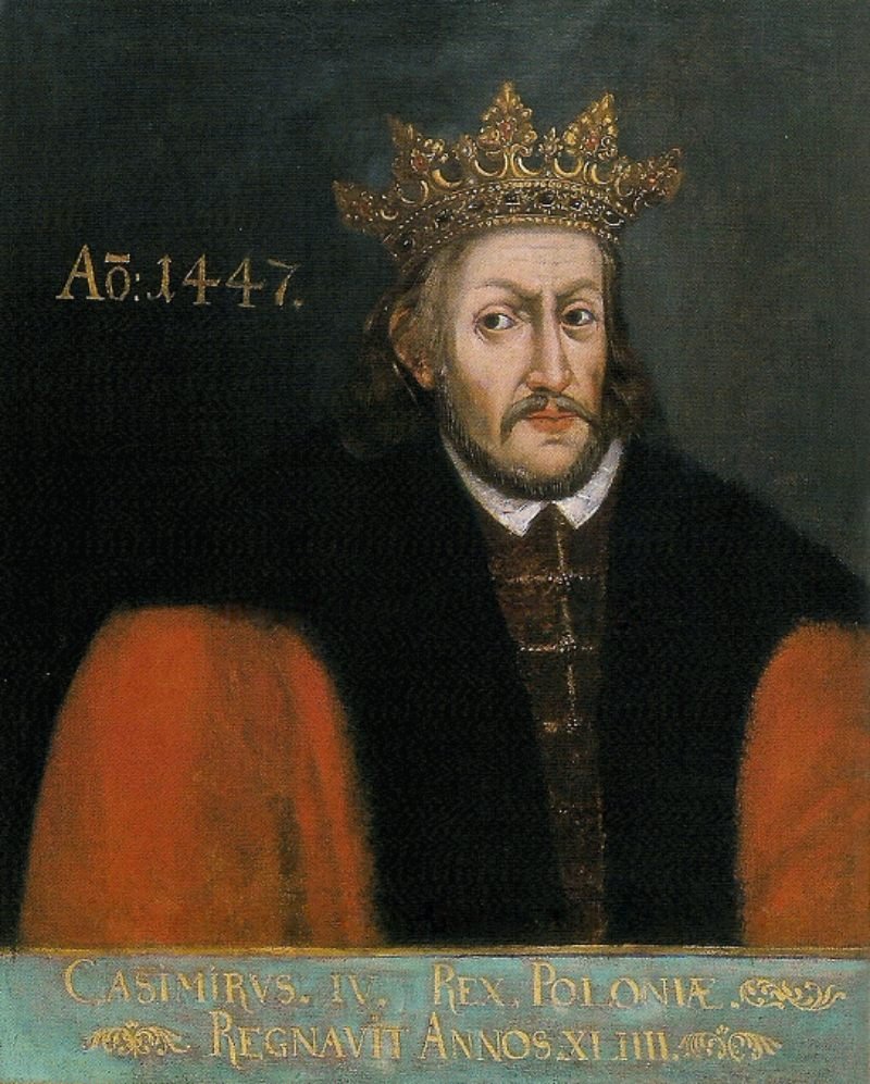 Portret króla Kazimierza Jagiellończyka sprzed 1645 roku.