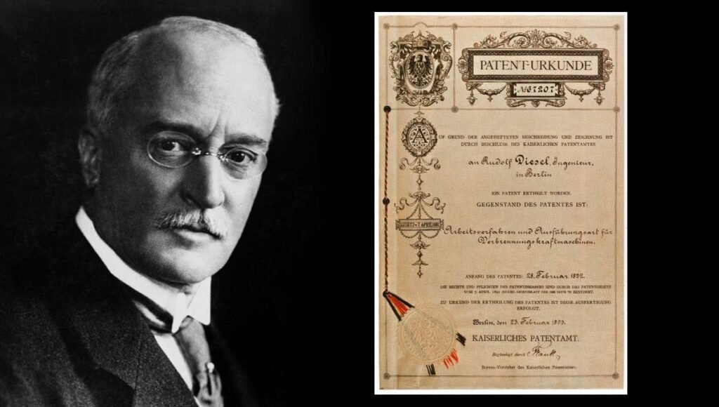 Rudolf Diesel patentuje swój przełomowy silnik