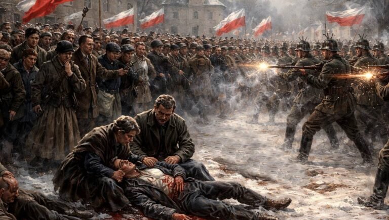 krwawa manifestacja w Działoszycach